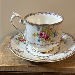 Royal Albert Petite Point Teacup and Saucer Set